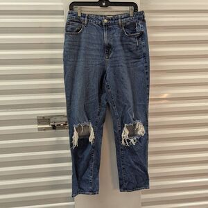 Pacsun Size 30 Curve Straight Leg Jeans Destroyed Distressed Grunge Surf Vibes